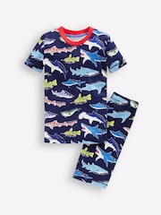 Boden Blue Snug Short John Glow Pyjamas - Image 1 of 4
