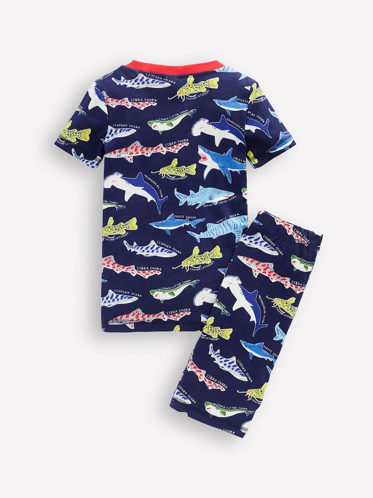 Boden Blue Snug Short John Glow Pyjamas - Image 2 of 4
