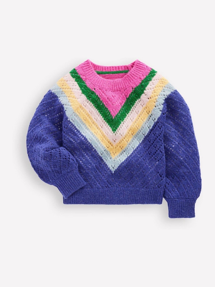 Boden Blue Chevron Jumper - Image 1 of 3