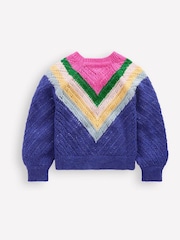 Boden Blue Chevron Jumper - Image 2 of 3
