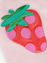 Boden Pink Strawberry Appliqué Leggings - Image 3 of 3