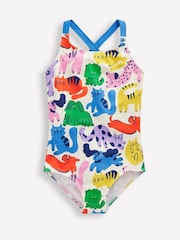 Boden Cream Cross Back Printed Swimsuit - Image 1 of 3