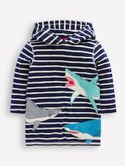 Boden Blue Appliqué Towelling Throw-on Coverup - Image 2 of 4