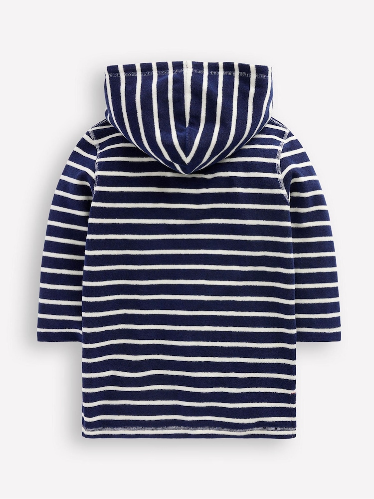 Boden Blue Shark Appliqué Towelling Throw-on Coverup - Image 3 of 4