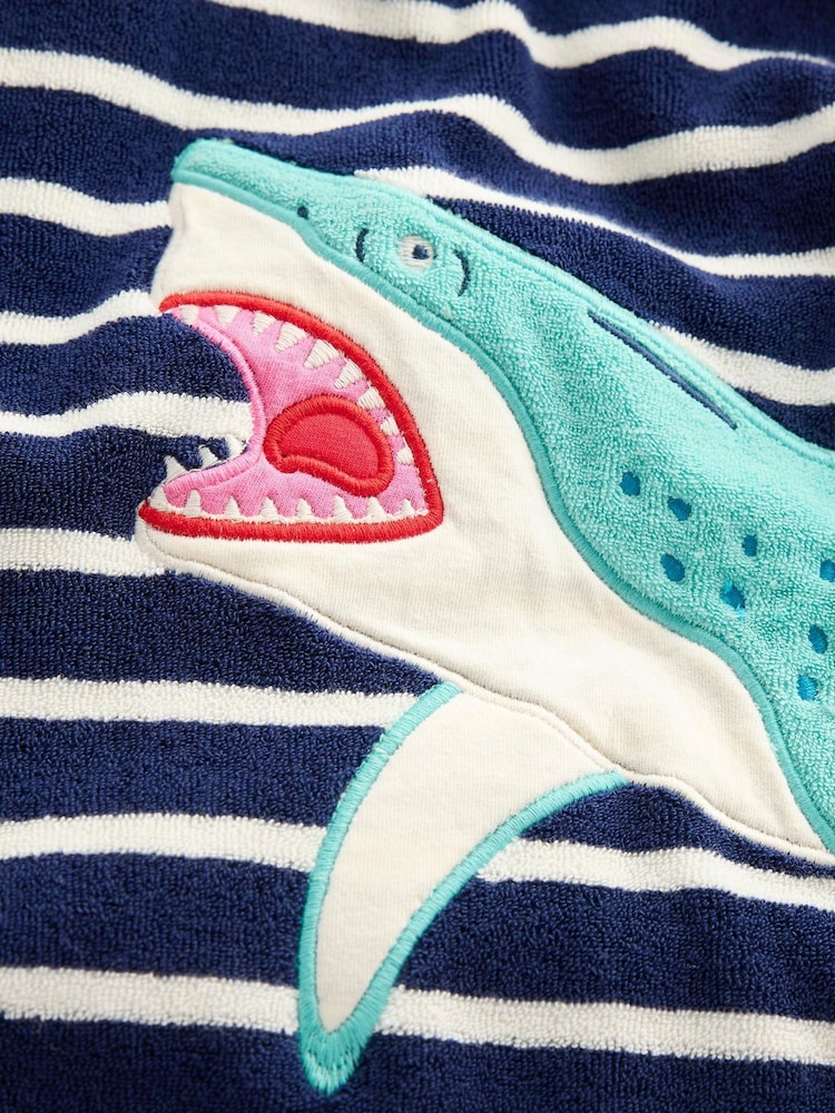 Boden Blue Appliqué Towelling Throw-on Coverup - Image 4 of 4