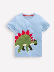 Boden Blue 100% Cotton Bouclé T-Shirt - Image 1 of 3