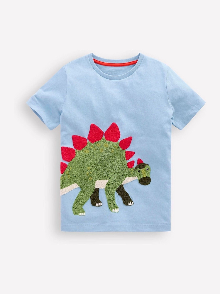 Boden Blue 100% Cotton Bouclé T-Shirt - Image 1 of 3