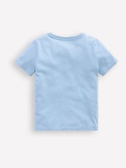 Boden Blue 100% Cotton Bouclé T-Shirt - Image 2 of 3