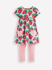 Boden Blue Short Sleeved Print 100% Cotton Tunic Set - Image 1 of 3