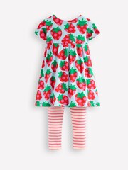 Boden Blue Short Sleeved Print 100% Cotton Tunic Set - Image 2 of 3
