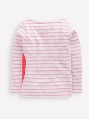 Boden White/Pink Strawberry 100% Cotton Ella Breton T-Shirt - Image 3 of 4