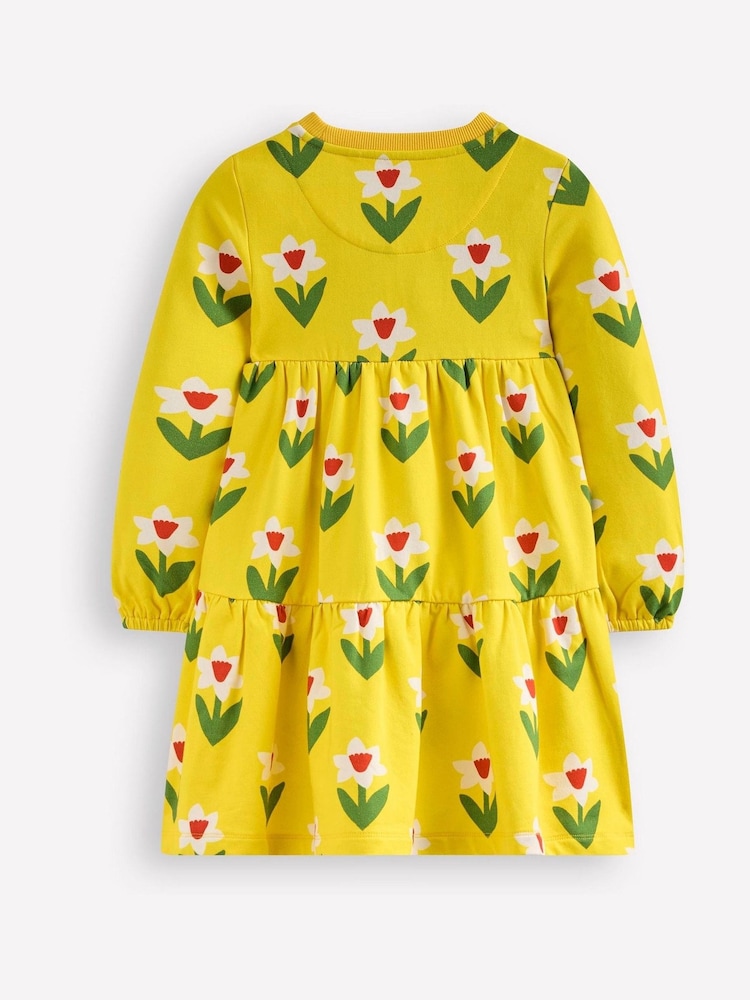 Boden Yellow Dixie Tiered Sweatshirt Dress - Image 2 of 3