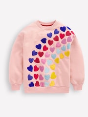 Boden Pink Graphic Boucle Sweatshirt - Image 1 of 3