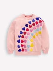 Boden Pink Graphic Boucle Sweatshirt - Image 2 of 3