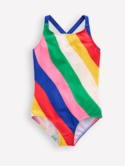 Boden Pink Cross Back Printed Swimsuit - Image 1 of 3