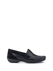 Pavers Black Leather Moccasins - Image 1 of 5