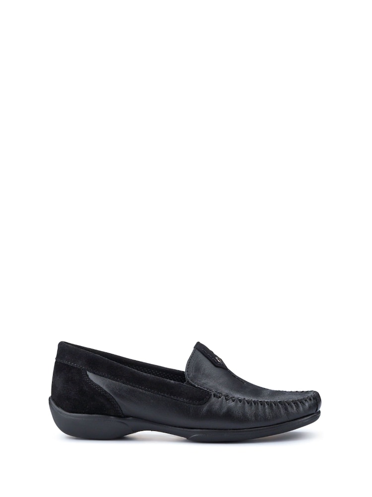 Pavers Black Leather Moccasins - Image 1 of 5
