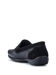 Pavers Black Leather Moccasins - Image 3 of 5