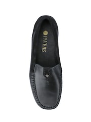 Pavers Black Leather Moccasins - Image 4 of 5
