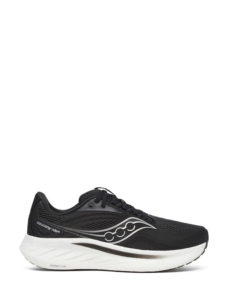 črna - Saucony Mens Ride 18 Trainers - Slika 1 iz 5