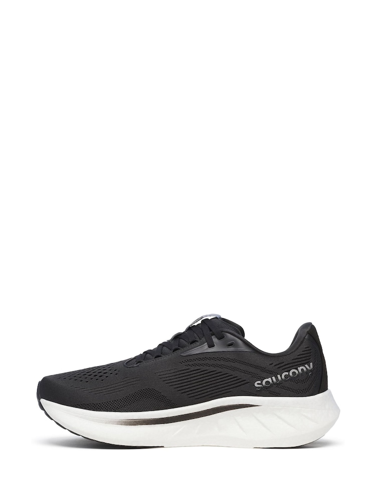 črna - Saucony Mens Ride 18 Trainers - Slika 2 iz 5