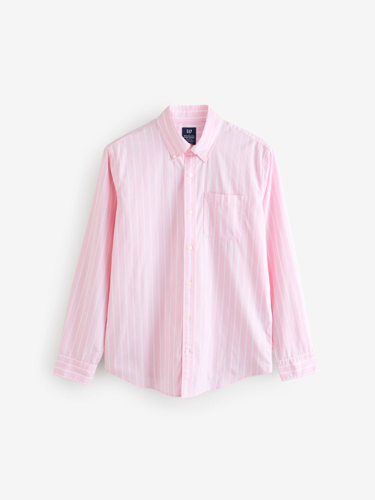 Gap Pink Organic Cotton Poplin Classic Shirt - Image 1 of 4