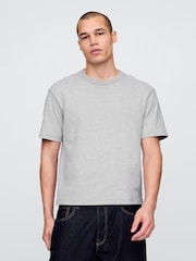 Grau - Gap – schweres, kastiges T-Shirt - Bild 1 von 4