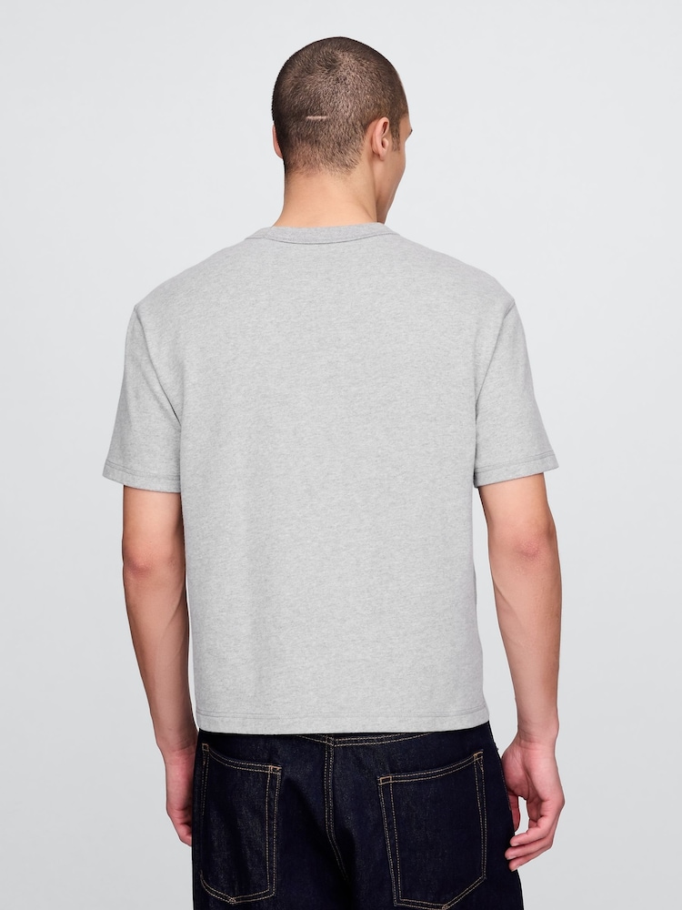 Grau - Gap – schweres, kastiges T-Shirt - Bild 2 von 4
