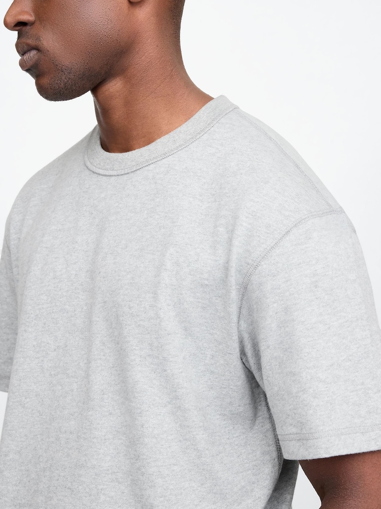 Grau - Gap – schweres, kastiges T-Shirt - Bild 4 von 4