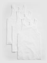Gap White Sleeveless Crew Neck Vest Top (3 Pack) - Image 1 of 1