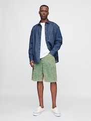 Gap Green Washed Cotton Corduroy Carpenter Shorts - Image 1 of 11