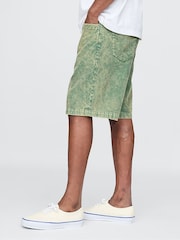 Gap Green Washed Cotton Corduroy Carpenter Shorts - Image 4 of 11