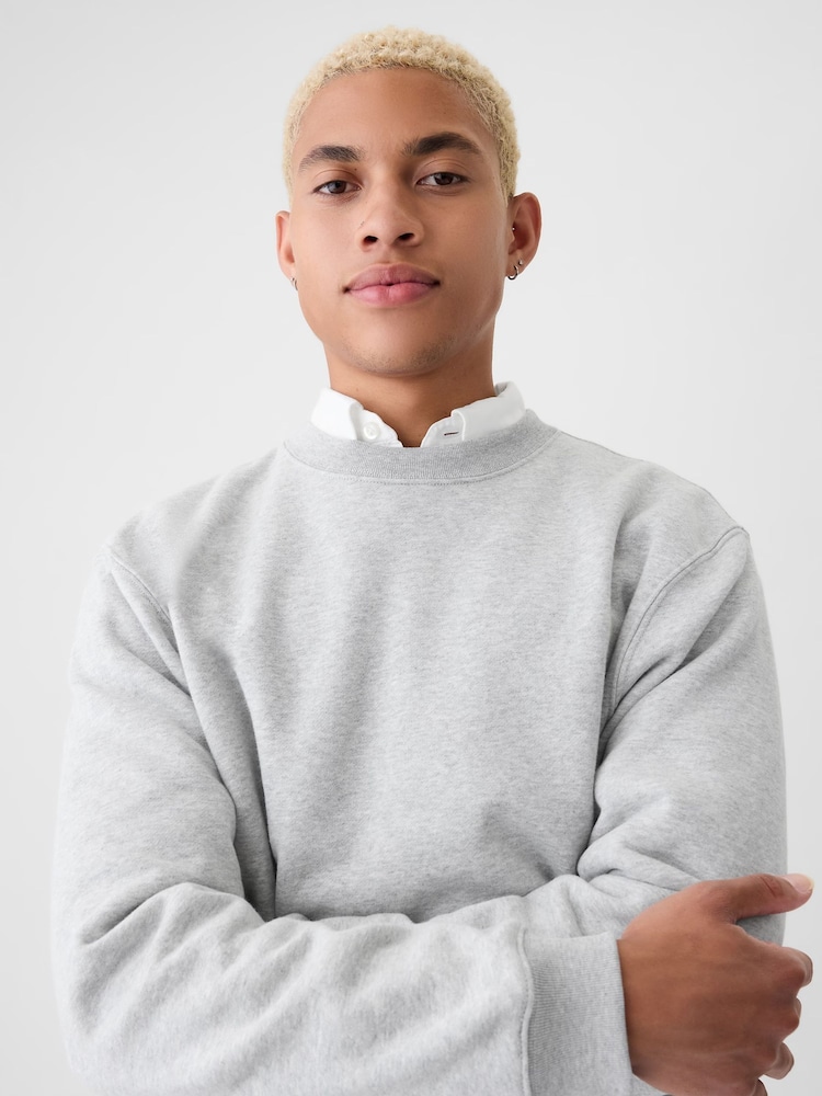 Gap Grey Vintage Soft Crew Neck Sweatshirt - Image 4 of 4