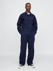 Gap Navy Blue Twill Coveralls - Image 1 of 11