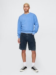 Gap Blue Washed Cotton Corduroy Carpenter Shorts - Image 1 of 10