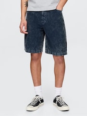 Gap Blue Washed Cotton Corduroy Carpenter Shorts - Image 2 of 10