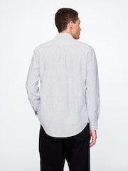 Gap Blue Stripe Regular Fit Long Sleeve Oxford Shirt - Image 2 of 5