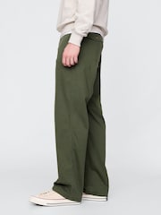 Gap Khaki Green 90s Loose Herringbone Chino Trousers - Image 3 of 5