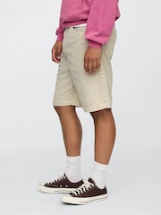 Gap Cream Washed Cotton Corduroy Carpenter Shorts - Image 3 of 11
