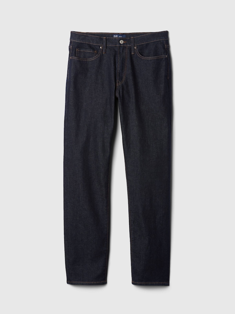 Темно-синий индиго - Gap Straight Leg Jeans - Изображение 3 из 3 Темно-синий индиго - Gap Straight Leg Jeans - Изображение 3 из 3