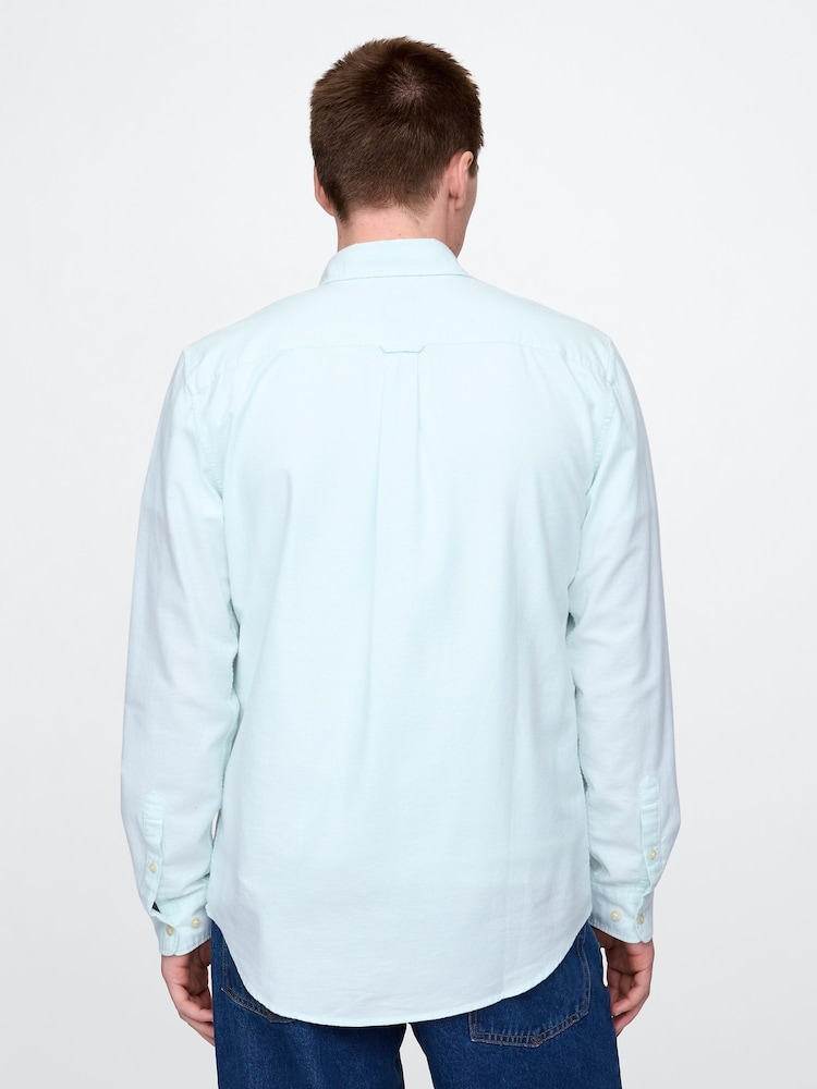 Gap Light Blue Regular Fit Long Sleeve Oxford Shirt - Image 2 of 5