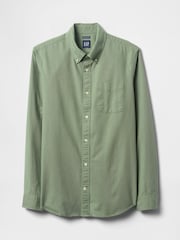 Gap Green Regular Fit Long Sleeve Oxford Shirt - Image 5 of 5