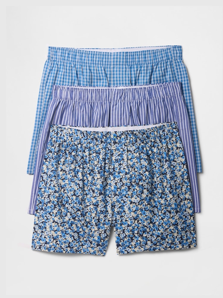 Gap Blue 4" Boxers 3 Pack - Image 1 of 1