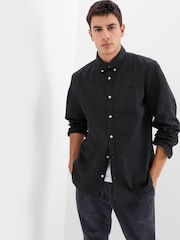Gap Black Regular Fit Long Sleeve Oxford Shirt - Image 1 of 2