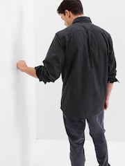 Gap Black Regular Fit Long Sleeve Oxford Shirt - Image 2 of 2