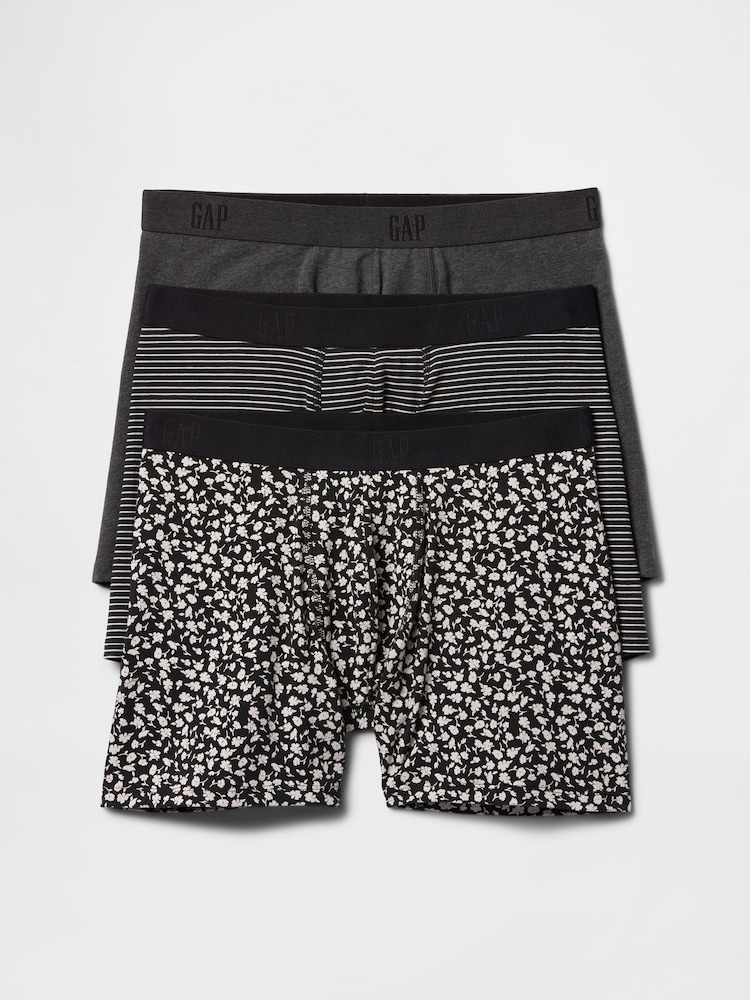 Gap Black 5" Boxer Briefs 3-Pack - Image 1 of 1 Gap Black 5" Boxer Briefs 3-Pack - Image 1 of 1
