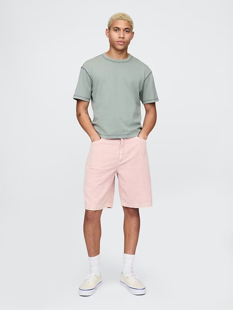 Gap Pink Washed Cotton Corduroy Carpenter Shorts - Image 1 of 10