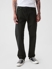 Черный - Gap Everyday Straight Fit Jeans - Изображение 4 из 5