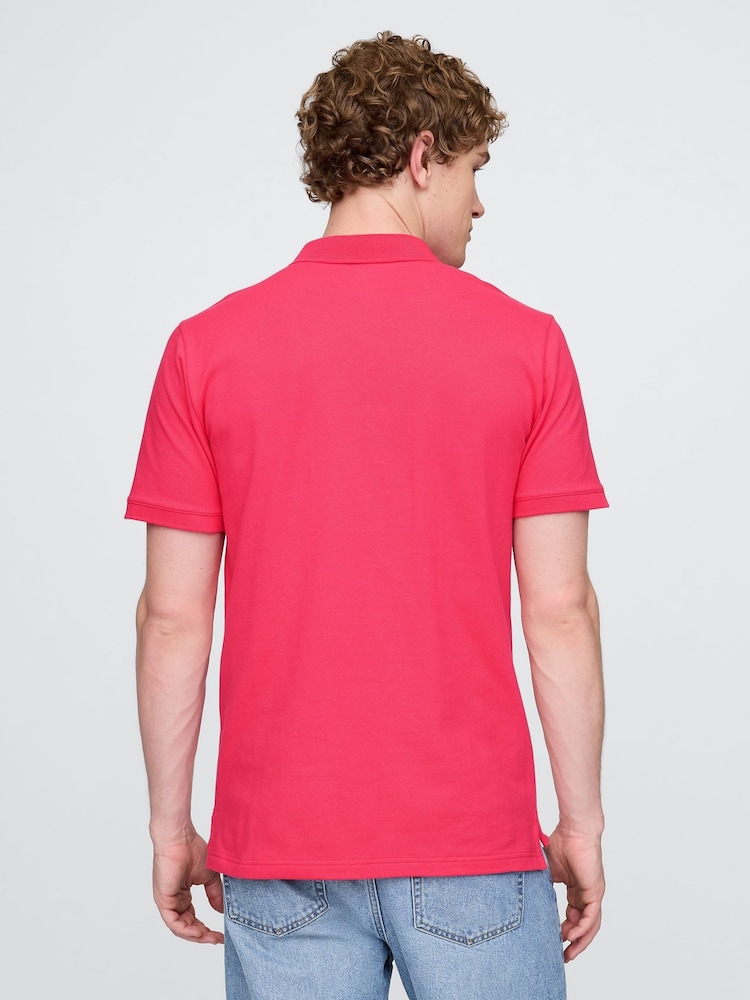 Gap Pink Logo Pique Polo Shirt - Image 2 of 5