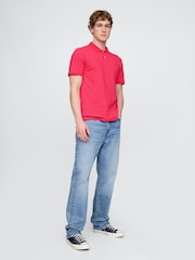 Gap Pink Logo Pique Polo Shirt - Image 3 of 5